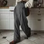 INCERUN High Fashion Sense Men Casual Pants Fold Design Solid Color Business Trousers for Men Large Size S-5XL
