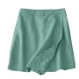 ZANZEA Women Commute Back Elastic Waist Solid Summer Casual Skirt Shorts
