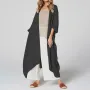 Cardigan lungo asimmetrico con apertura frontale in tinta unita Celmia