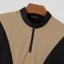 INCERUN Mens Athletic Color-Block Patchwork Two Pieces Outfit Fashion Sports Two-piece Suits Top Pant Casual Set
