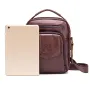 BULLCAPTAIN Genuine Leather Messenger Bag for Men Adjustable Shoulders Sling Crossbody Bags for Travel Work Business Handbag