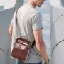 BULLCAPTAIN Classical Men's Genuine Leather Shoulder Bag Retro Business Casual Crossbody Bag Male Large Capacity Handbag Bag