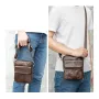 Ekphero Zipper Genuine Leather Messenger Bags Business Small Crossbody Bag Casual Travel Flap Shoulder Bag