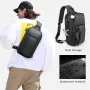 BANGE Chest Bag Men Casual Crossbody Bag Waterproof Shoulder Satchel Multi-Pockets Large Capacity Men's Bag