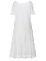 ZANZEA Plus Size Women Lace Long Dress Cold Shoulder Long Lace Croceht Hollow Out Bohemian Maxi Dress For Women