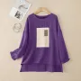 ZANZEA Women Street Fashion Long Sleeve Blouse Printed Long Shirts Patchwork Retro Loose Tops