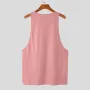 INCERUN Mens Tank Top Solid Color Sport Tanks Scoop Neck Tank Top Summer Comfy Gym Sleeveless Top