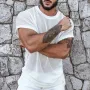 INCERUN Men Casual Mesh See Through Crew Neck Short Sleeve T-Shirt
