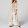 Cardigan lungo asimmetrico con apertura frontale in tinta unita Celmia