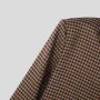 INCERUN Erkek Ekose Metal Düğmeli Ceket Kırpılmış Üst Moda Kısa Günlük Yaka Ceketler Büyük Beden İlkbahar Sonbahar S-5XL