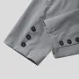 INCERUN - Blazer para hombre, diseño sencillo a la moda, corte entallado, color liso, manga larga, informal, para hombre