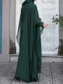 ZANZEA Plus Size Women Chiffon Kaftan Tunic Two-Piece Detachable Outside Bat Long Sleeve Maxi Dress