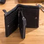 BULLCAPTAIN Men's Genuine Leather Wallet Detachable Coin Purse Large Capacity Multi-card Slots Card Holder Money Clip