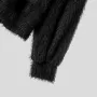 INCERUN Herr Enfärgad Tröja Avslappnad Bekväm Överdimensionerad Fuskpäls Långärmad Tröja Plusstorlek Rund Halsad Pullover för Herr Höst Vinter