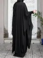ZANZEA Plus Size Women Chiffon Kaftan Tunic Two-Piece Detachable Outside Bat Long Sleeve Maxi Dress