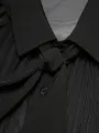INCERUN Mens Shirt Fashion Black See Through Shirts Long Sleeve Lace Up Bow Knot Black Tops Summer Men Clothing