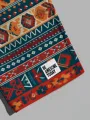 ChArmkpR Erkek Renkli Geometrik Desenli Yuvarlak Yaka Etnik İki Parça Kıyafetler