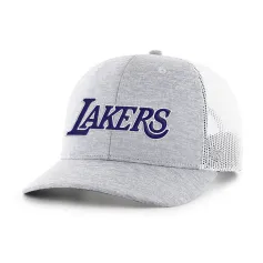 LOS ANGELES LAKERS HARRINGTON SCRIPT BVHATS 47 TRUCKER
