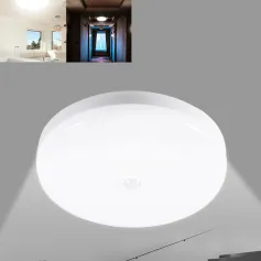 Lampada da soffitto a LED con sensore di movimento intelligente da 12W e 18W, non dimmerabile, per la casa, lampada da rilevamento AC220V