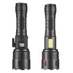 Super Bright Flashlight COB Side Light XHP70 30W LED USB-C with 26650 Battery 16000 Lumen Outdoor Emergency 6 Modes Zoomable Torch