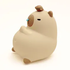 RGB Silicone Cartoon LED Night Light, USB Rechargeable Timing Lamp Room Decoration Cute Light