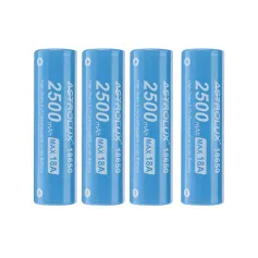 4Pcs Astrolux® E1825 18A 2500mAh 3.7V 18650 Li-ion Battery Unprotected High Drain Rechargeable Lithium Power Cell For Astrolux Nitecore Lumintop Fenix Olight Flashlights RC Toys Home Tools