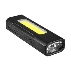 多機能強力LED懐中電灯 COBサイドライト付き ポータブルUSB充電式ミニトーチ 超高輝度 サイクリング 自転車ヘッドライト アウトドア ハイキング キャンプ ランプ