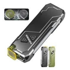 2in1 Lighting LED Flashlight RGB Mood Light Built in Battery USB Rechargeable Color Changing Multi Mode High Brightness Mini Torch for Camping Construction Emergency