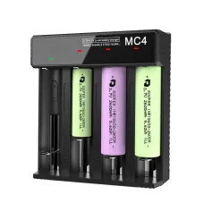 3.7V-4.2V LED Power Indicator TC/CC/CV 3Modes USB Rechargeable 4Slots Lithium Battery Charger 18650/26650/21700 Battery Charger