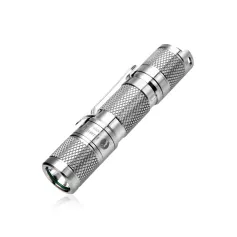 LUMINTOP Tool AA 3.0 900Lumens Mini EDC Powerful Flashlight Super Bright EDC Titanium Alloy Pocket Lamp Mini LED Torch 5 Mode by 14500 Battery for Camping Self Protection