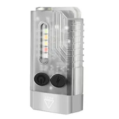 V10L EDC Mini Flashlight 1000LM 100M Range Torch Rechargeable Waterproof Keychain Blue Red UV White Warm Light