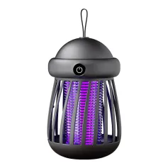 USB Rechargeable Mini UV Mosquito Killer Lamp 360° Coverage 3000V Electric Grid Dual UV & Night Light Modes Portable Indoor/Outdoor Zapper