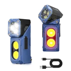 T615 500LM 180° Rotatable Multi-Function EDC LED Flashlight Wave Sensing Mini Headlamp Cap Clip Bike Light USB Charging EDC LED Torch