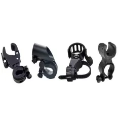 Bicycle Handlebar Light Bracket 360 Degree Rotatable Bike Lamp Holder LED Flashlight Plastic Clip Bike Light Mount Bracket