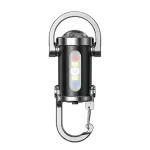 Multifunctional Mini LED Keychain Flashlight with UV Light USB Rechargeable Waterproof LED Keyring Practical Inspection Work Light Outdoor Activities Key Chain Light