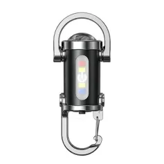 Multifunctional Mini LED Keychain Flashlight with UV Light USB Rechargeable Waterproof LED Keyring Practical Inspection Work Light Outdoor Activities Key Chain Light