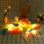 2.3M 0.6W Battery Powered 20LED Colorful Feather String Fairy Holiday Light Christmas Decor DC4.5V 