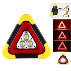 BIKIGHT Solar Emergency Triangular Roadside Warning Light USB Super Bright LED Work Lights for Car Repairing Camping Hiking Hunting