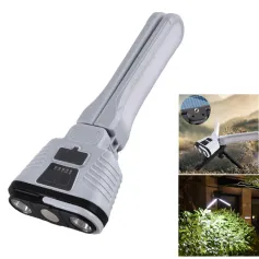 Multi Light Sourch Multifunctional Flashlight Solar Power Bank Outdoor USB Folding Camping LED Light Magnetic Work Light Warning Lamp