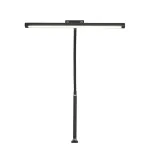 Elfeland USB Plug-in LED Desk Lamp Adjustable Brightnss & Color Temperature Clip-On Flexible Gooseneck Eye-Caring Design for Indoor Study Read
