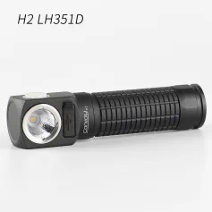 Konvwa H2 LH351D dirije Flashlight + Head 18650 Headlamp lanterna Gwo pwisan torch pwisan tèt limyè kalite-c Port
