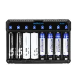 Astrolux® NC08 8 Slot Intelligent Type-C 2A Charger For 1.2V Ni-MH/Ni-Cd AA AAA 1.5V Li-ion 14500 10440 Rechargeable Battery For LED Flashlight RC Cars VR Controllers Cameras