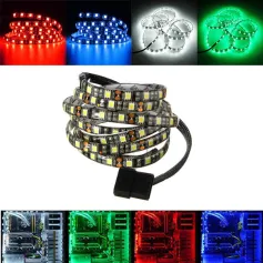1M Waterproof 5050 LED Flexible Strip Background Light PC Computer Case DC12V 