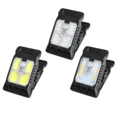 Draagbare Sonkrag LED Clip Lig Waterdigte Liggaam Sensor Lamp Vir Buite Patio Tuin Tuin Huis Kamp Muur Ligte