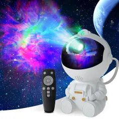 LED Astronaut Starry Sky Light Projection Night Lamp 8 Dynamic Lighting Modes Water Ripple Atmosphere Lamp Astronaut Projection Lamp