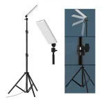 Upgraded Head CL03 84*LEDs Retractable & Foldable 1.8m Tripod Stand Light 6500-7000K Brightness Height Adjustable LED Work Lamp Portable Camping Light Powered By Mible Power Bank