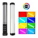 RGB fotografinė šviesa 2700-7500K magnetas Photography Mini rankinis LED šviesos lazdelės vamzdžio lazdelės lempa vaizdo vlog užpildymo šviesai