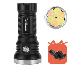 Astrolux® EC07G 13000LM 468M Powerful EDC Flashlight Green Shooting Light+6500K+3000K Color Adjustable Tactical LED Torch With Strong 32700 Rechargeable Battery Type-C Charge and Discharge Function