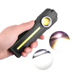 Magnetic COB Work Light With UV / Yelllow Auxiliary Light, USB Rechargeable Portable LED Flashlight 4 Lighting Modes Emergency Handle Torch Repair Lamp