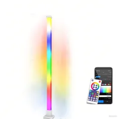 LIXINCORDA 1.2m Smart RGB Ambient Floor Lamp Rhythm Pickup WiFi & Bluetooth Remote Control LED Floor Lamp